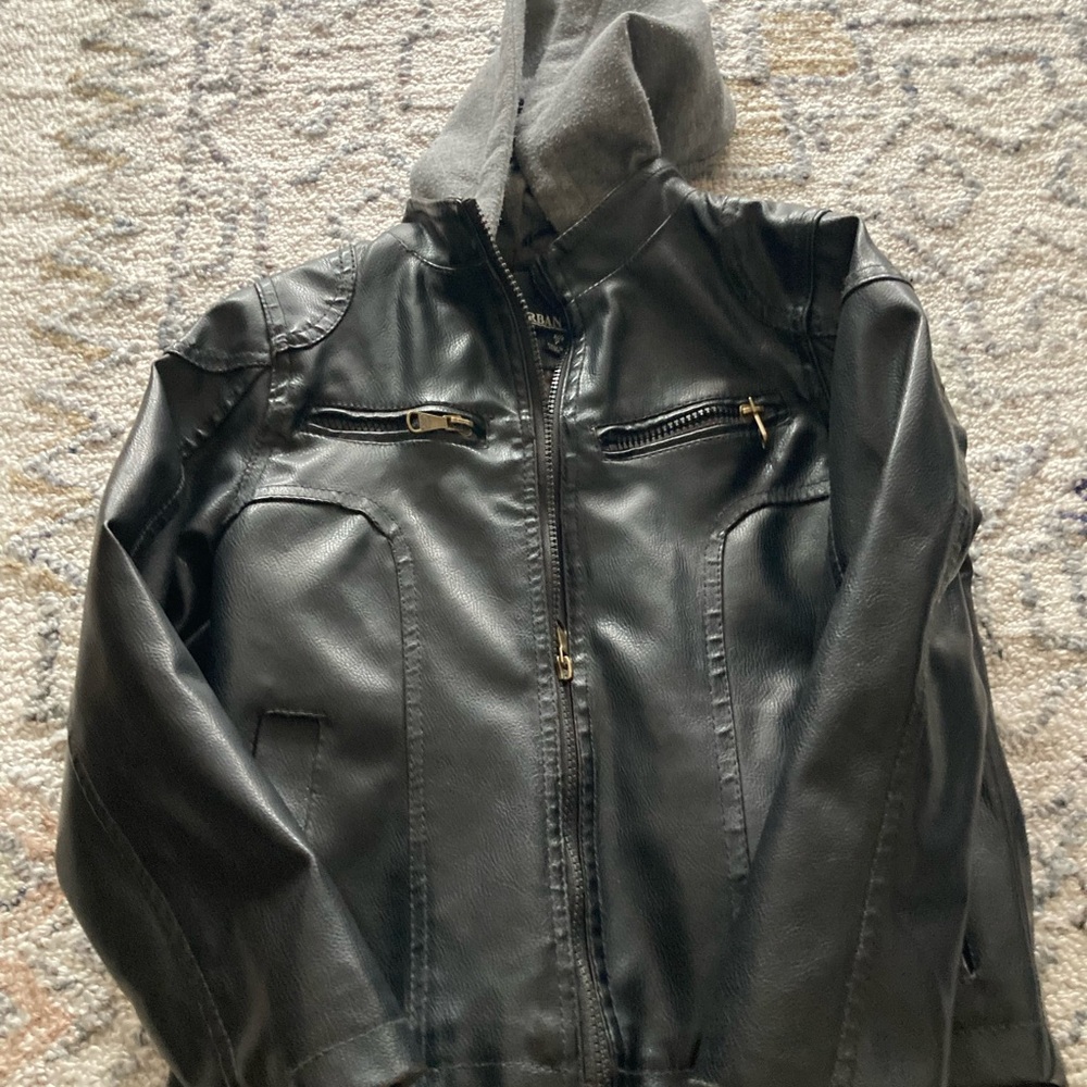 Urban Decay boys jacket with hoodie. Size 7 in good condition